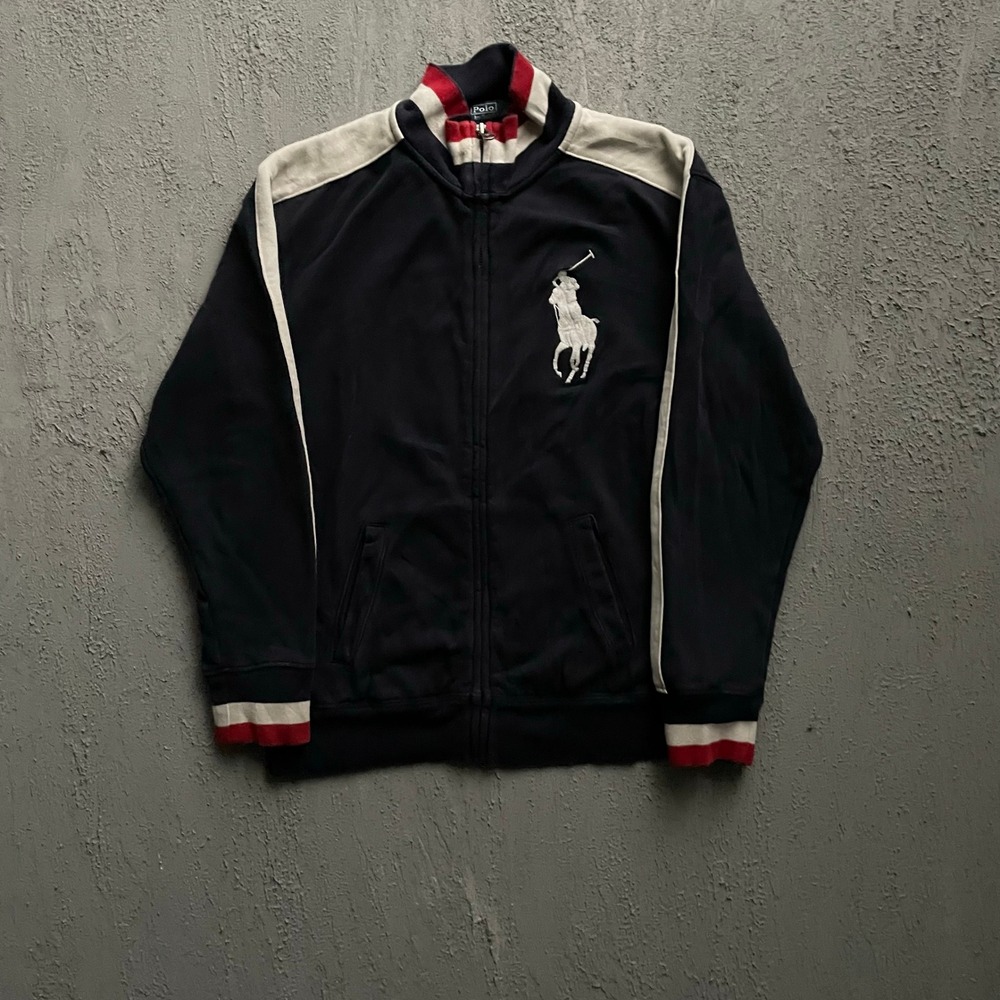 Vintage USA Big Pony sweatshirt Boy Med 10-12 Navy Blue 2000s Polo Ralph Lauren
